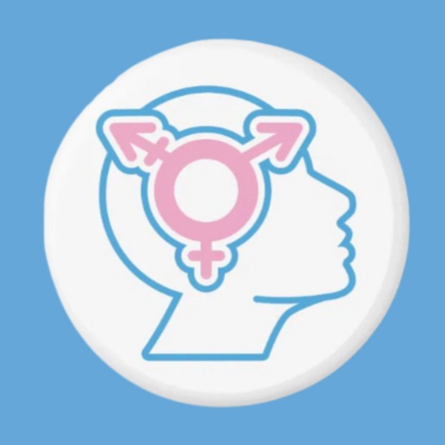 Imã Ímã com Símbolo do Orgulho Trans (Criador carregado)