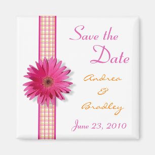 Imã Ímã cor-de-rosa customizável do monograma da