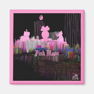 Imã Ímã cor-de-rosa da lua