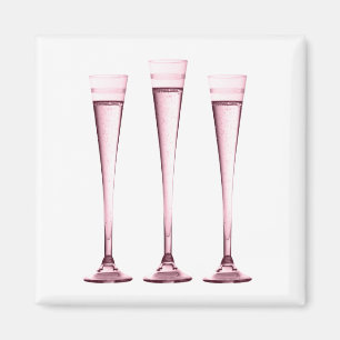 Imã Ímã cor-de-rosa das flautas de Champagne