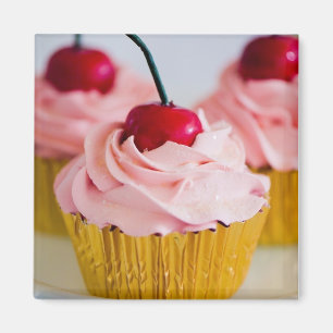 Imã Ímã cor-de-rosa do cupcake