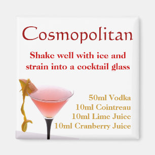 Imã Ímã cosmopolita da receita do cocktail