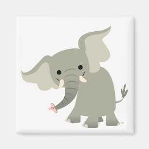 Imã Ímã curioso do elefante dos desenhos animados