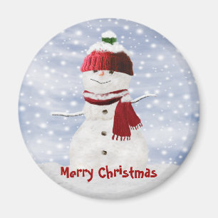 Imã Ímã customizável do boneco de neve do Natal