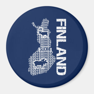 Imã Ímã customizável do MAPA de FINLANDIA
