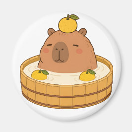 Imã Ímã Cute Capybara Yuzu Bath Onsen Kawaii