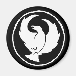 Imã Ímã da aranha no branco, circularmente ou no