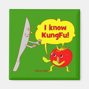 Imã Ímã da arte do Doodle do tomate de KungFu