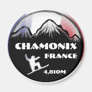 Imã Ímã da arte do snowboard da bandeira de Chamonix