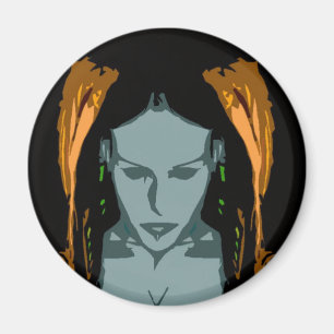 Imã Ímã da arte do vetor do pintinho do Cyber do MB