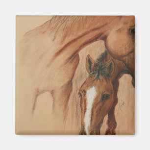 Imã Ímã da arte dos cavalos de baía