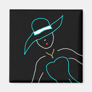 Imã Ímã da arte popular da placa de forma de Monique