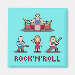 Imã Ímã da banda de rock and roll do pixel