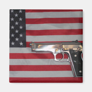 Imã Ímã da bandeira americana e da arma