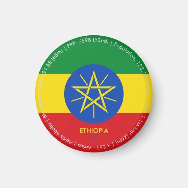 Imã Ímã da Bandeira da Etiópia (Frente)