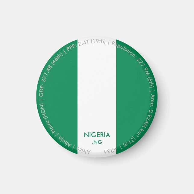 Imã Ímã da Bandeira da Nigéria (Frente)