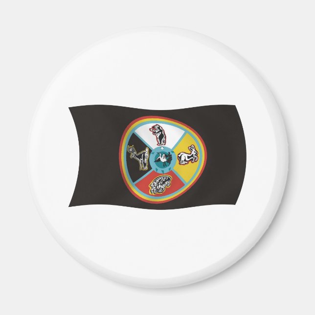 Imã Ímã da Bandeira da Tribo Sault Ste. Marie (Frente)