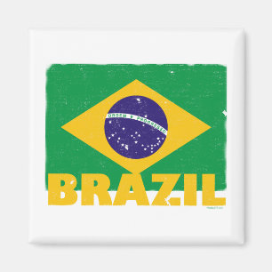 Imã Ímã da bandeira de Brasil do vintage