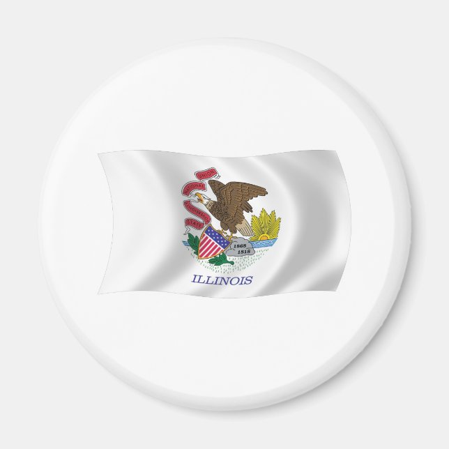 Imã Ímã da Bandeira de Illinois (Frente)