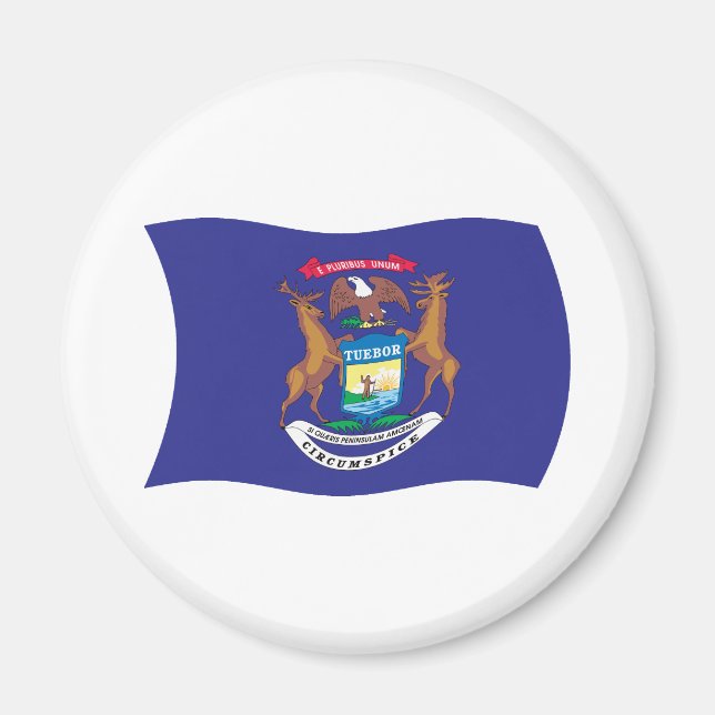 Imã Ímã da Bandeira de Michigan (Frente)