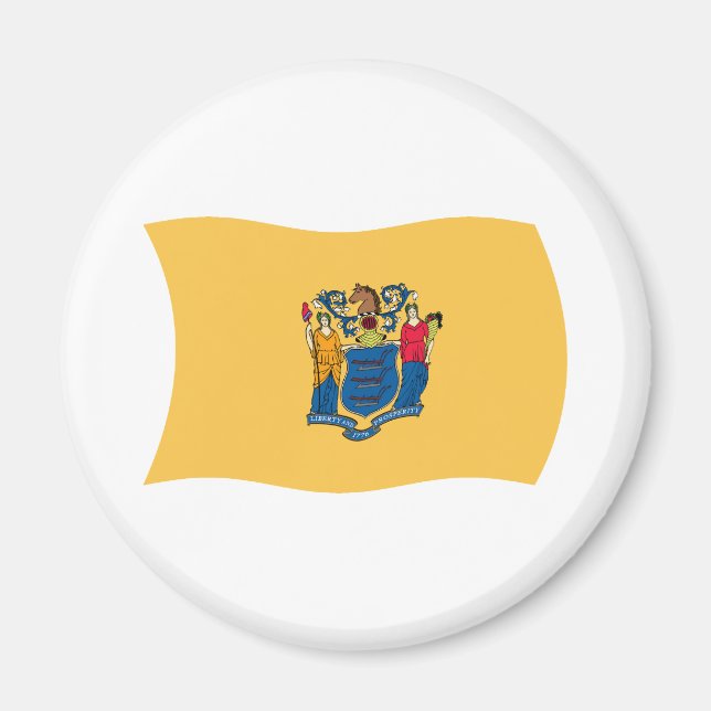 Imã Ímã da Bandeira de Nova Jersey (Frente)