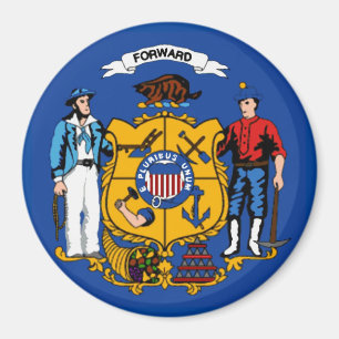 Imã Ímã da bandeira do estado de Wisconsin