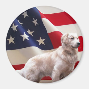 Imã Ímã da bandeira do golden retriever