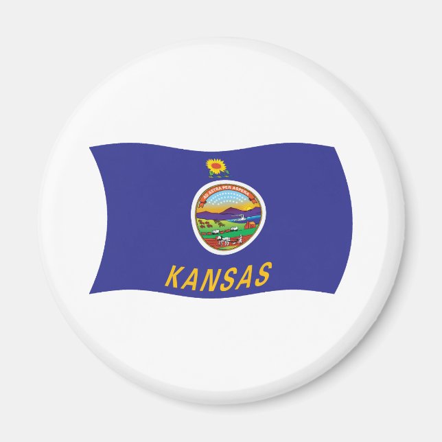 Imã Ímã da Bandeira do Kansas (Frente)