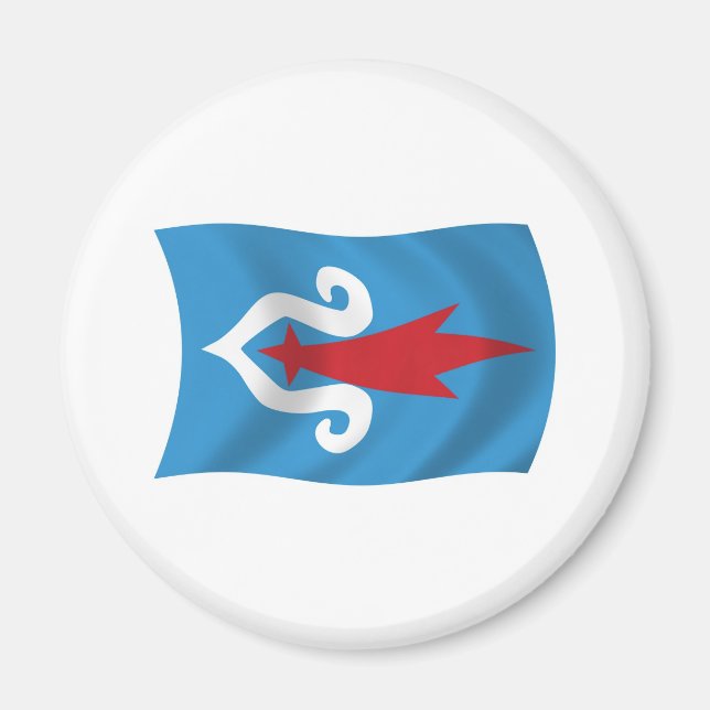 Imã Ímã da Bandeira do Povo Ainu (Frente)