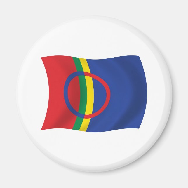 Imã Ímã da Bandeira do Povo Sami (Frente)