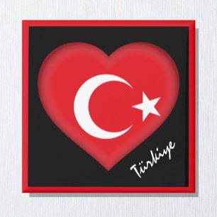 Imã Ímã da bandeira turca, Coração, viagem, Türkiye