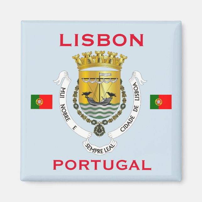 Imã Ímã da brasão de Lisboa Portugal (Frente)