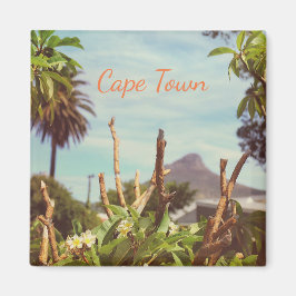 Imã Ímã da Cabeça do Leão de Cape Town com Frangipani