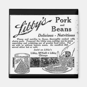 Imã Ímã da carne de porco de Libby do vintage & da