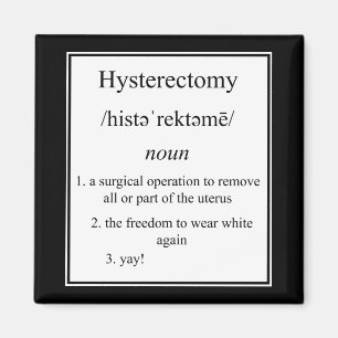 Imã Ímã da definição da histerectomia