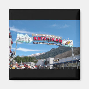 Imã Ímã da foto da lembrança de Ketchikan Alaska
