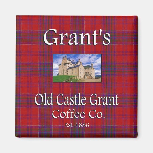 Imã Ímã da Grant's Old Castle Grant Coffee Co. (Frente)