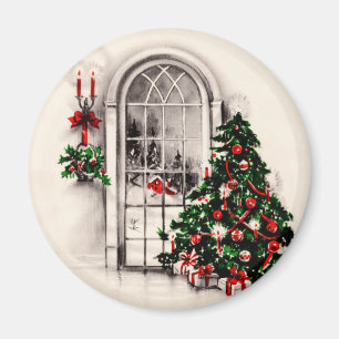 Imã Ímã da janela do natal vintage
