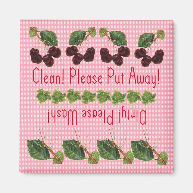 Imã Ímã da máquina de lavar louça das cerejas (Frente)