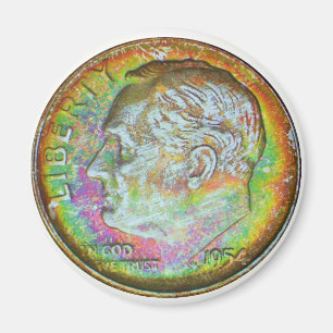 Imã Ímã da moeda de dez centavos de Roosevelt