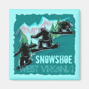 Imã Ímã da snowboarding da cerceta de West Virginia 