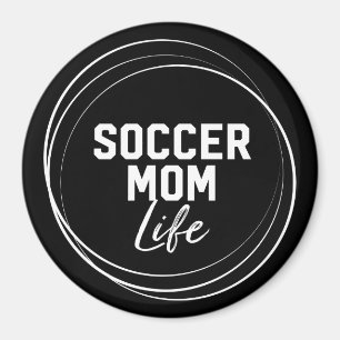Imã Ímã da vida da mamã do futebol - preto