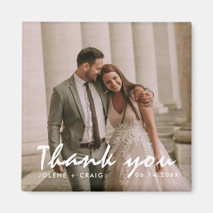 Imã Ímã de Agradecimento de Foto de Casamento