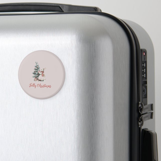 Imã Ímã de Alegria Natalina | Presente Divertido de Fé (In Situ (Luggage))
