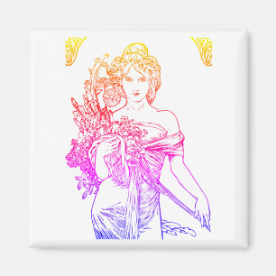 Imã Ímã de Alphonse Mucha do nouveau da arte