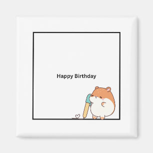 Imã Ímã de aniversário, adorável ímã de aniversário de