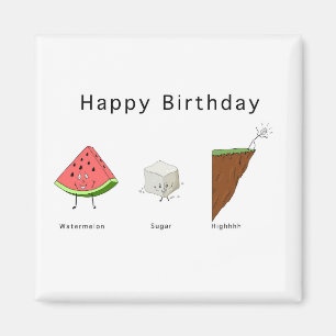Imã Ímã de aniversário, alta dose de açúcar de melanci