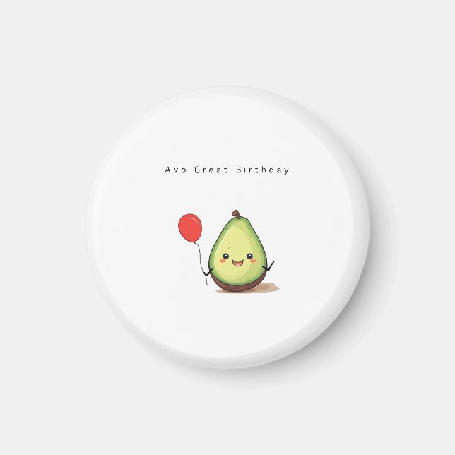 Imã Ímã de aniversário de abacate, lindo ímã de aniver (Frente)