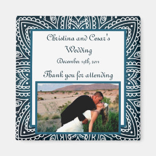 Imã Ímã de Anúncio 2"x2" Azul Marroquina Profunda