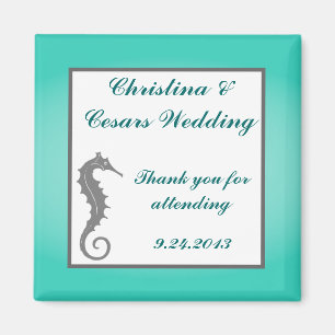 Imã Ímã de Anúncio 2"x2" Cavalo-Marinho Âncora Turques